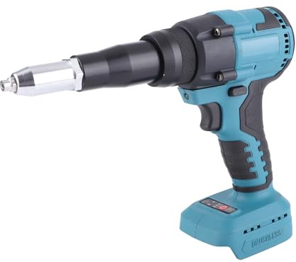 Nietpistole, Professionelle Elektrische Hochleistungs-Nietpistole, Tragbares Automatisches Bürstenloses Blindnietwerkzeug-Set für 0,1-0,2 Zoll Nieten, 18-V-Lithium-Ionen