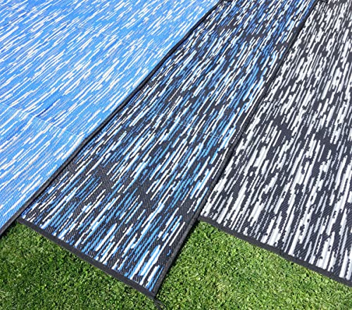 Schlauchland Outdoor Teppich ´´´odooro WAVETEX Platin 2,7m x 7m schwarz-grau *** VIELE GRÖSSEN + Farben ** 450 g/m² Camping Zeltteppich Vorzelt Garten Spieldecke Wohnwagen Camper