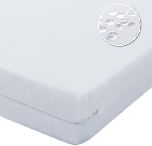 Candido Penalba Funda Colchon Absorbente. Protector Colchon Cremallera. Barrera Antiacaros. Cubre Colchon Rizo Desenfundable. Fabricado en España. para Cama 150/160 cm. 150/160x190/200 cm