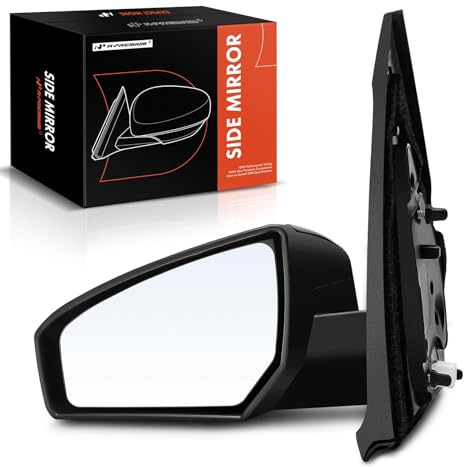 A-Premium Driver Side Power Door Mirror - Compatible with Nissan Sentra 2007 2008 2009 2010 2011 2012 - Non-Heated Non-Folding Black Outside Rear View Mirror - Replace# NI1320167, 96302ET01E