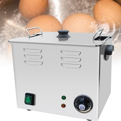 XoTiq Cocedor de Huevos Comercial de Aguas Termales de 2600 W, cocedor de Huevos eléctrico de Gran Capacidad de 60 Piezas, Rango de Control de Temperatura 30~110 ° C Máquina automática Inteligente