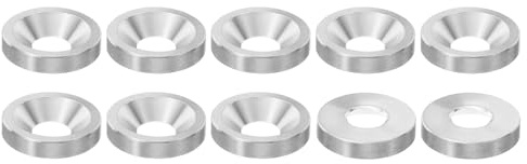 PATIKIL Rondelle a Testa Svasata M8, 10pz 22mm Dia. 4.5mm di Altezza in Acciaio Inossidabile 304 Svasato Rondella Bullone Testa Svasata Rondelle Acciaio per Costruzione Industriale