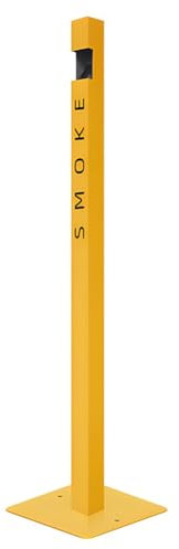 Bodenstehender Aschenbecher, Edelstahl winddicht Zigarre Aschenbecher für draußen Patio Büro, Stand-Aschenbecher für Zigaretten, 39,8 Höhen (Farbe : Gold, Größe : 24.5x24.5x101cm)