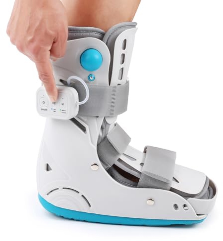 Tairibousy Walker Fracture Boot Air Cam Walker Boot gonfiabile per chirurgia del tendine d'Achille, distorsioni acute della caviglia, piede rotto, cura post-operatoria (gonfiaggio automatico, S)