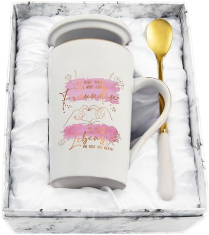 Joymaking Beste Freundin Geschenke Kaffeetasse - Geburtstagsgeschenk Mit Spruch 'Du Bist Mehr Als Nur Eine Freundin' - Freundschaftsgeschenke Tasse, 400ml Weiß