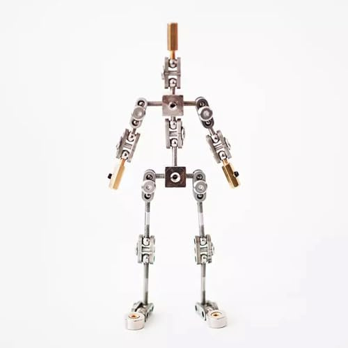 Komplettes Stop Motion Armaturen Set aus Metall, Marionetten Skelett aus Edelstahl, Flexibles DIY Animationsmodell, Höhe 18cm