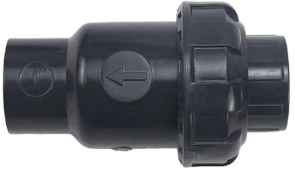 MRYFODA Clapet Anti-Retour, Diamètre Intérieur 20 Mm/25 Mm/32 Mm/40 Mm/50 Mm Clapet Anti-Retour Noir Upvc, Adapté À Une Utilisation Verticale Et Horizontale. 1 Pièce.(Inner 20mm)
