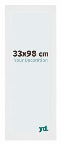 yd. Your Decoration - Puzzlerahmen 33x98 - Weiß Hochglanz - Puzzlerahmen 500-1000 Teile - Holz Bilderrahmen - Mura