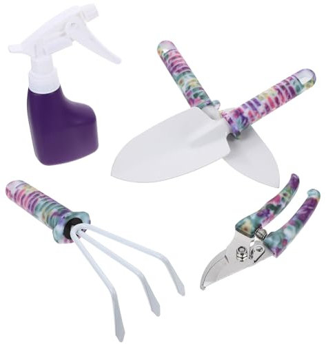 Happyyami 1set Attrezzi Da Giardinaggio Con Manico Antiscivolo Kit Completo Per Trapianto Estirpazione e Delle Piante Include Rastrello e Spruzzino