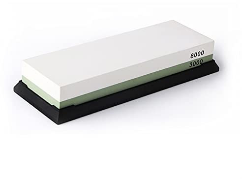 BXGGXBYSW 3000/8000 Dual Grit Whetstone with Non-slip Base Japanese Knife Sharpener Stone for Grinding and Polishing Combination Sharpening Stone