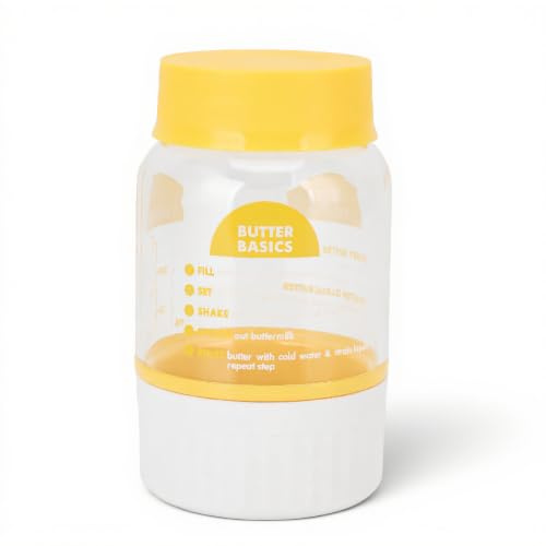 Beurrier Manuel, à Beurre en Plastique de qualité Supérieure pour la Cuisine, Facile à Utiliser et à Nettoyer, Délicieux Beurre Fait Maison avec des Recettes pour les