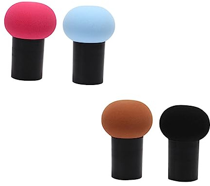 Ipetboom Houppettes à Poudre de Maquillage 4 Pièces Petit Format Coussin D’application Doux Femmes Usage Visage et Corps Couleurs Assorties Couleur Aléatoire