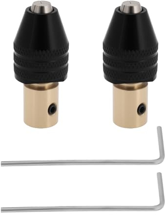 Briny River Mandrino autobloccante in miniatura per trapano elettrico da 5 mm, 2 pezzi, per trapani elettrici in miniatura, smerigliatrici elettriche
