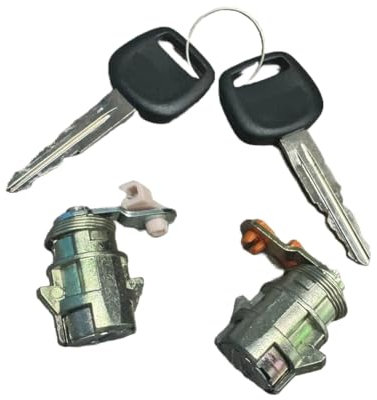 EASYSHOP24H SET 2 Cilindretto Serratura Porta Anteriore Sinistra e Destra Compatibile per Toy Hilux e Taro da 1989 a 1997 Nottolino Blocchetto Impariglio con 2 Chiavi