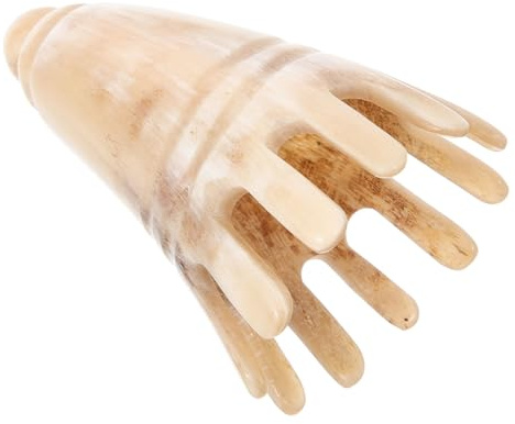 OATIPHO Natürliche Horn Kopfhautmassagebürste Breitzahn Massagekamm für Haarwäsche Kopfhautpflege Langlebig und Elegant Vielseitig Einsetzbar für Tägliche Anwendungen