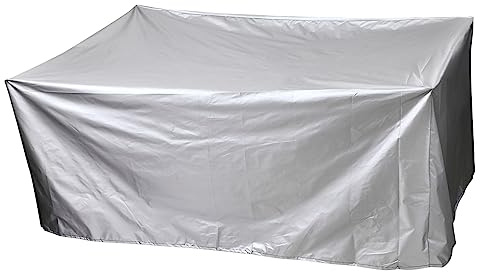 HANABASS Copertura in Poliestere Argento per Mobili da Giardino e Tavolo da Pranzo, Facile da Trasportare, Protezione Contro Macchie per Uso Esterno