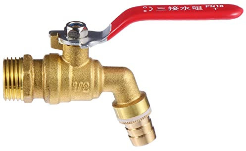 Operitacx Brass Hot Water Faucet Dn15 High Temperature Resistant Hot Water Tap Ball Valve for Tea Stove and Boiler Fast Open Nozzle