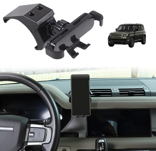METYOUCAR Car Phone Holder for LR Defender 90 110 130 2020-2023 Rotatable Fixed Phone Holder for Car Fit for iPhone Android and Universally Smartphones Mount(SE/HSE model)