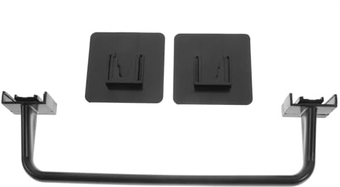 Barra Toallero de Pared Ventosa sin Taladro Negro PP | Uso en Baño y Balcón, Apta para Ambiente Húmedo, Estilo Sencillo y Rústico