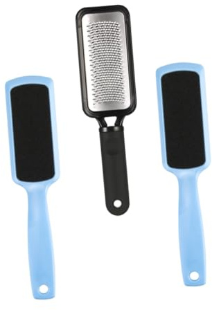 WOONEKY 3piezas Pies Multiusos de Doble Cara Unidades Exfoliante y Pedicura para Pies de Acero Inoxidable Lijas