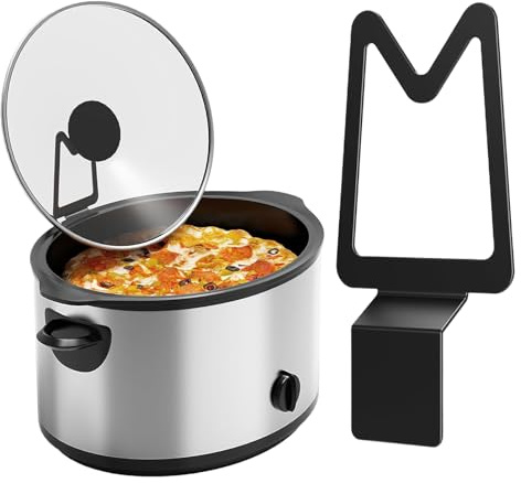 Petit support de couvercle de mijoteuse – Gadgets de cuisine en acier inoxydable, antidérapant, pour cuisiniers à domicile, préparations de repas, appartements, professionnels occupés, dîners