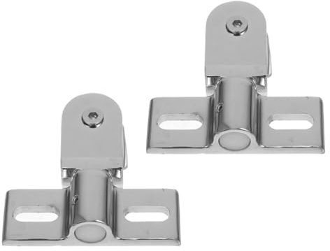 VALICLUD Charnières Pivotantes pour Porte Verre, Acier Inoxydable Épais, Système Bidirectionnel, Ensemble de 2 Pièces, Support Stable pour Installation en Salle de Bain, Fixation Haute