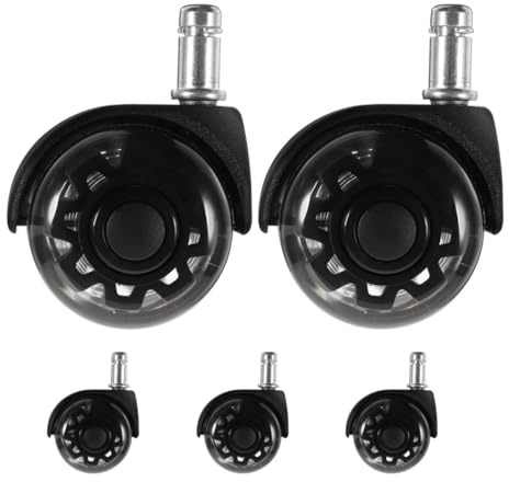 Housoutil Heavy Duty Chair Wheels 5Pcs Replacement Casters for Computer and Office Chairs in Home Use