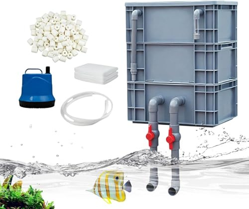 Filtro para El Acuario | De Ciclo De Agua De 3 Niveles para Trabajo Pesado | Kit Filtro para Tanque Tortugas con Ciclo Agua,para Estanques Dulce Y Salada, Exteriores, Jardines, Hogares, Uso En Co