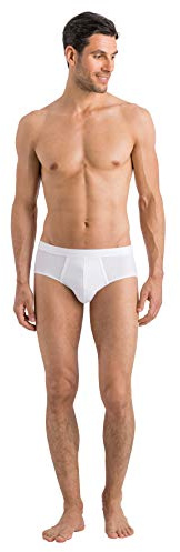 HANRO Men's Cotton Essentials Brief 73101, All White, X-Large