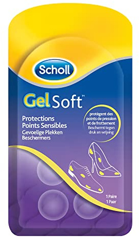 Scholl GelSoft Protections en Gel, Points Sensibles - Semelles Confort pour Chaussures Femme à Talons, Points de Pression et Frottements, Ultra Fines et Discrètes, Pour Protection Ciblée et Durable