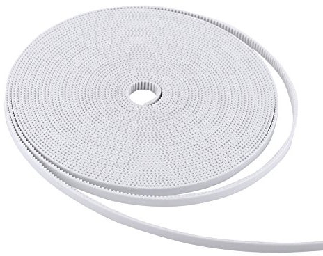 Cinghia dentata aperta bianca, 10 mm di larghezza 6 mm PU con accessorio per stampante 3D Steel in gomma per stampanti 3D, trasmissione di macchinari di precisione di piccole dimensioni, ecc.