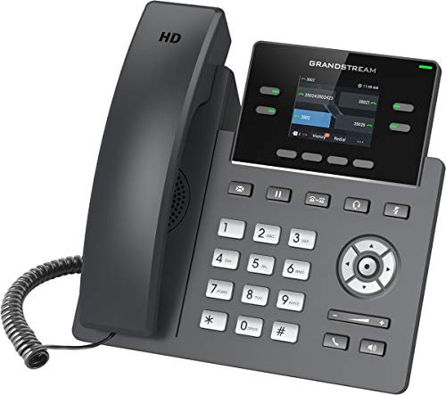 Grandstream GRP2612 IP Phone | 4 Lines, 4 SIP Accounts | 2.4-Inch Color Display | Dual-port Gigabit Ethernet