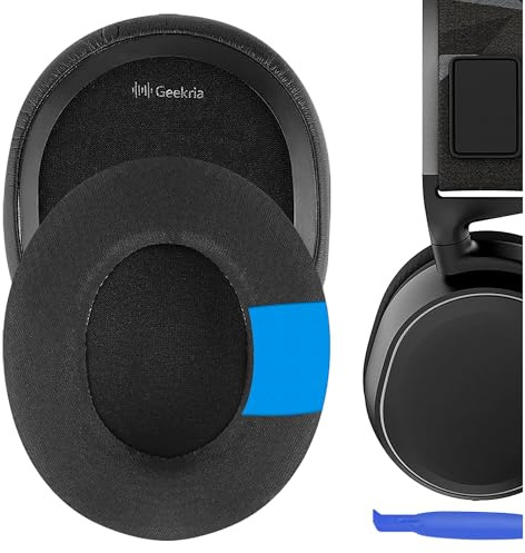 Geekria Cooling Gel-Infused Cloth Ersatz-Ohrpolster für Kopfhörer SteelSeries Arctis 3 Arctis 5 Arctis 7 Arctis 9X Arctis PRO Headphone, Ohrpolster, Earpads Repalcement