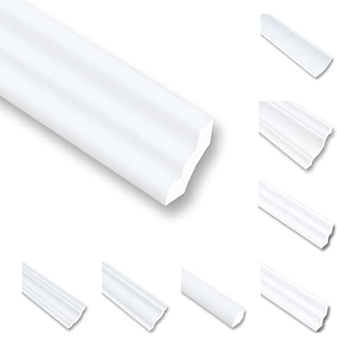 40 Meter Deckenleisten Styropor XPS Stuckleisten Abschlussleiste Decke Weiss 15X25 mm Zierprofile Styroporleisten Deckenleisten Zierleisten Sparpaket NS25