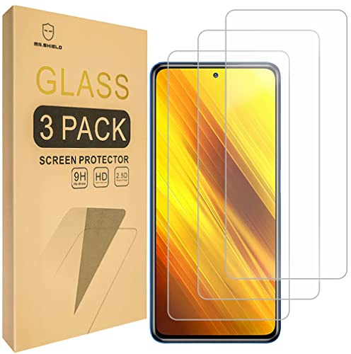 Mr.Shield Protector de Pantalla para Xiaomi Poco X3 / Poco X3 Pro/Redmi Poco X3 NFC Cristal Vidrio Templado [3 Piezas] [9H Dureza] Anti-Arañazos