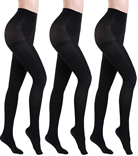 WAJIAFAR 3 paia Compressione Graduata Collant Donna 40 denari，Contenitivo Modellante