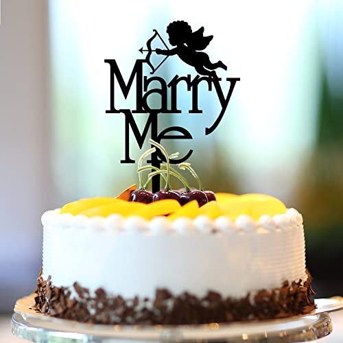 Marry Me Cake Topper I Love You Theme Mr & Mrs Kuchen Cupcake Topper für Abschlussfeier Geburtstag Kuchen Wimpelkette Dekor Benutzerdefinierte Fabulous 1st Valentinstag Junggesellinnenabschied Acryl