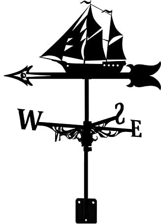 Gichusizy Wetterfahne für Segelboote - Retro Wetterfahne für Segelboote, Dekorativer Windrichtungsanzeiger für das Dach Freien