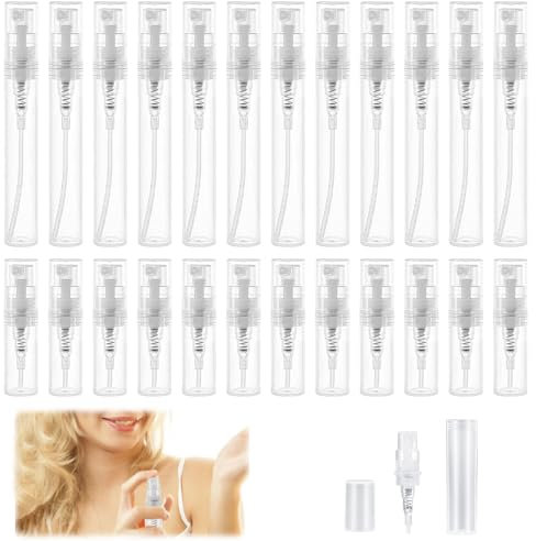 AFASOES 100 PZ Mini Frascos Perfume Frascos Pequeños 5ml 2ml Spray Plastico Pulverizador Viaje Frasco Perfume Rellenable Frasco Pulverizador De Viaje Pulverizador Perfume Plastico para Perfume Alcohol