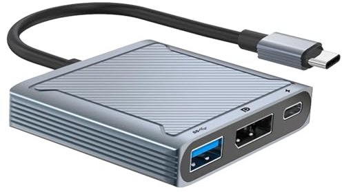 Convertisseur USB C vers DisplayPort | 3 en 1 8 K USB Type C vers DisplayPort DP – Câble adaptateur USB 3.0 PD100W pour station d'accueil
