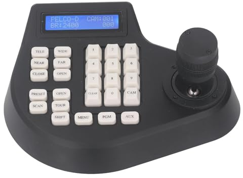 Focket PTZ-Controller, Analoger Koaxialer Dome-Kamera-Controller, 2D-Joystick-Decodierungstastatur mit PELCO/P Eingang und LCD-Bildschirm für Live-Stream, PTZ-Kamera, IP-Kamera
