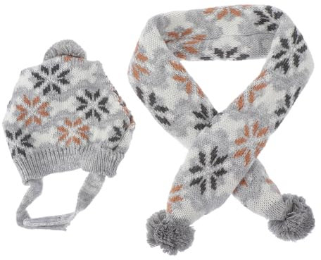 Sosoport 3sätze Weihnachtsoutfit Für Haustiere Teiliges Mit Gestricktem Hut Und Halstuch Für Hunde Für Weihnachtsfeiern Und Fotoshootings Bequem Und Langlebig Für Welpen Und Katzen