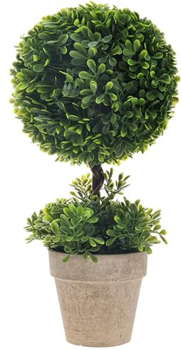 Funzhan 40,6 cm realistica Magnolia erba palla bonsai ornamento finto verde grande modello in vaso artificiale simulazione pianta decorazione portico partito