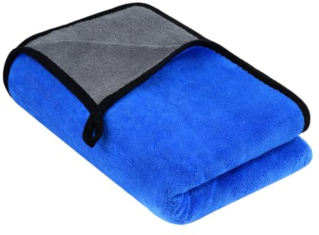 URAQT XXL Panni in Microfibra per La Pulizia Della Casa e Dell'auto, 90x60cm, 600GSM Assorbenti, Asciugatura Senza Graffi, Grande, Panno Asciugatura di Pulizia in Microfibra Superfine