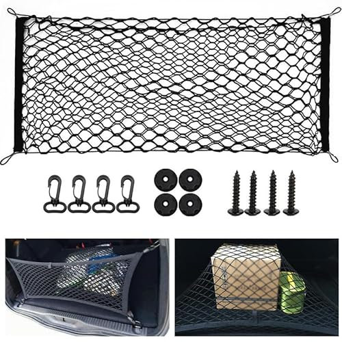 YYBCDSA Auto Kofferraumnetz, für VW Tiguan (5N) 1.Gen 2009-2016 Gepäcknetz Ablagenetz Autositz-Rücken-Aufbewahrungsnetz Netz Erstreckt Super Elastisch Zubehör,110 * 40cm