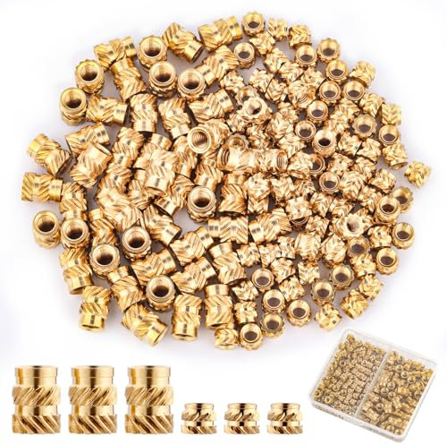 150 Pezzi Inserti Filettati, M3/M4 Inserto Filettato, Inserti Filettati Stampa 3D in Ottone, Inserti Filettati a Caldo, Boccole Filettate per Stampanti 3D, Telefoni Cellulari, Automobili