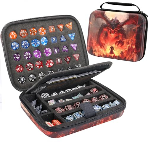 Dice Storage Case Dice Bag Dice throne dnd dice tray dice holder dnd dice storage dice case Multifunctional storage Organizer Role Playing Game for Rpg Table Game (A)