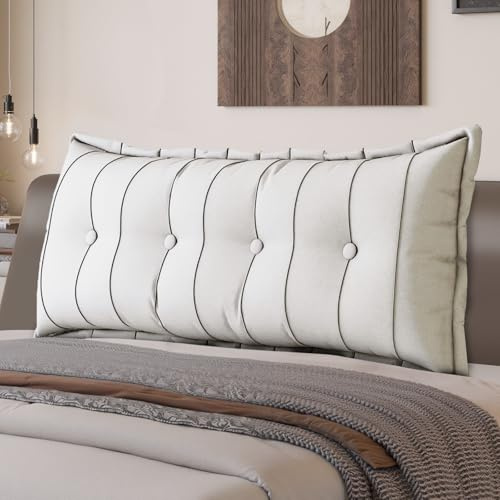 LELEFIDO Rückenkissen, Lesekissen für Bett und Sofa, Bequeme bettkopfteil, Keilkissen, Wandkissen, Sitzkissen, Großes Rückenkissen mit waschbarem Bezug - perfekt zum Anlehnen im Bett