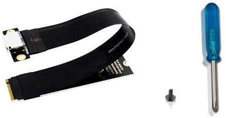 Htuygyjaw Câble Adaptateur M.2 NVMe PCIE 4.0 vers Oculink SFF-8611 SFF-8612 Câble D'Extension de Carte Graphique Externe pour Ordinateur Portable