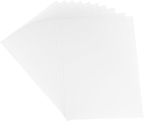 sourcing map 10 Pcs Shrink Plastic Sheets, 8x12 Inch Shrink Films Paper Heat Shrink Art Paper for Making Earrings, Necklace, Keychains DIY Crafts Project, White